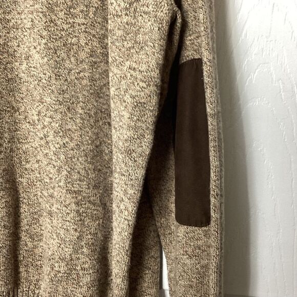 Chaps Men's Sweater Patch Elbows 3 Button Knit Henley Pullover L - Picture 7 of 12